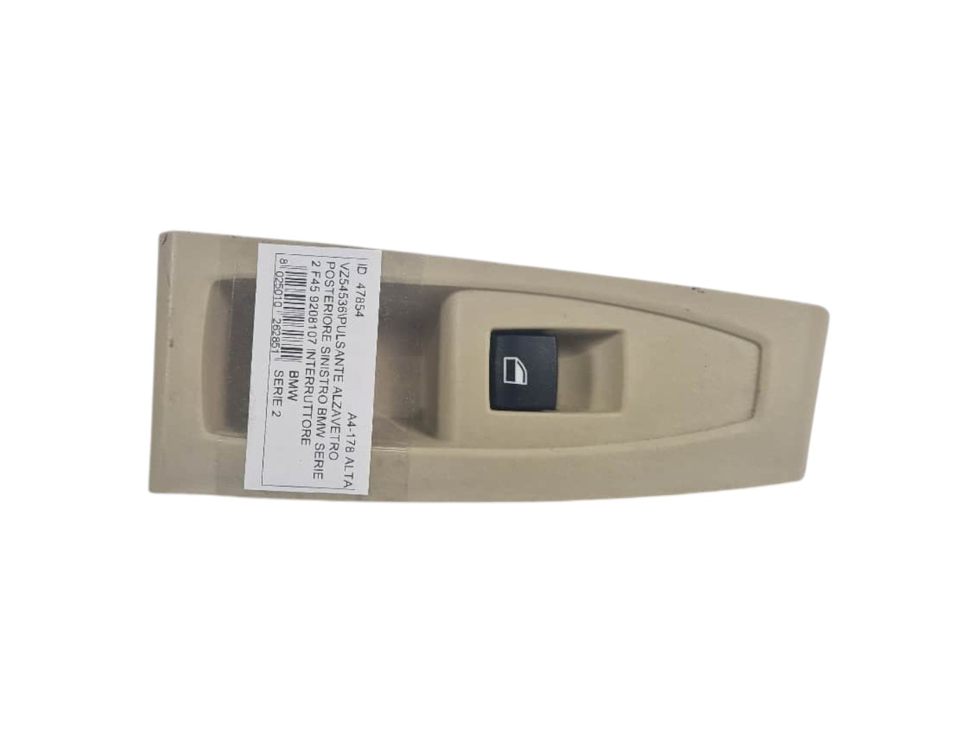 PULSANTE ALZAVETRO POSTERIORE SINISTRO BMW Serie 2 Active Tourer (F45) 9208107 (14>18)