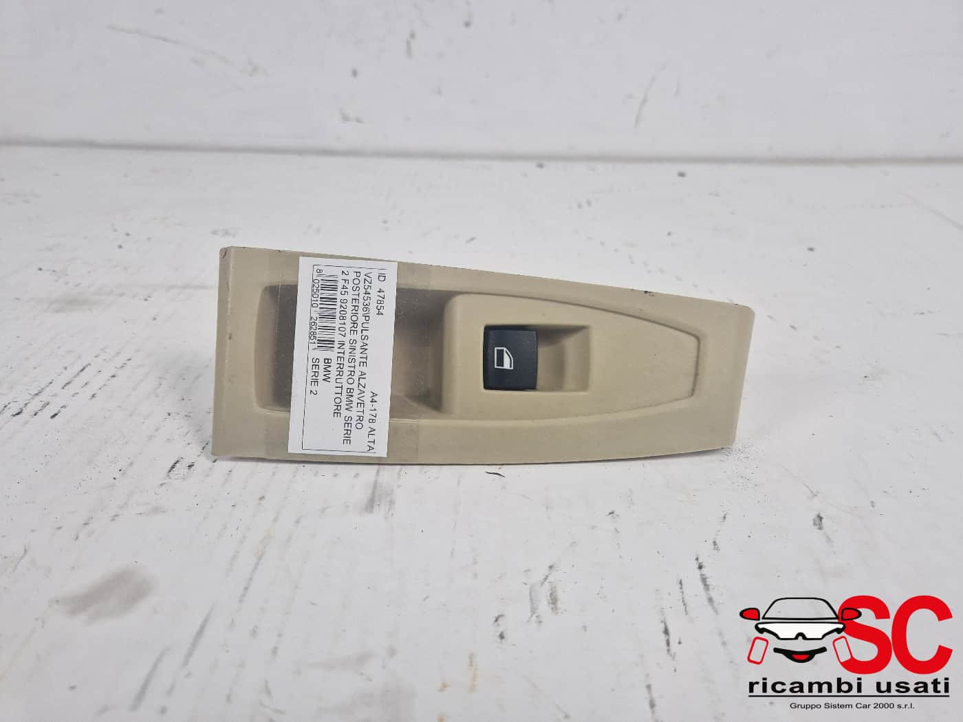 PULSANTE ALZAVETRO POSTERIORE SINISTRO BMW Serie 2 Active Tourer (F45) 9208107 (14>18)