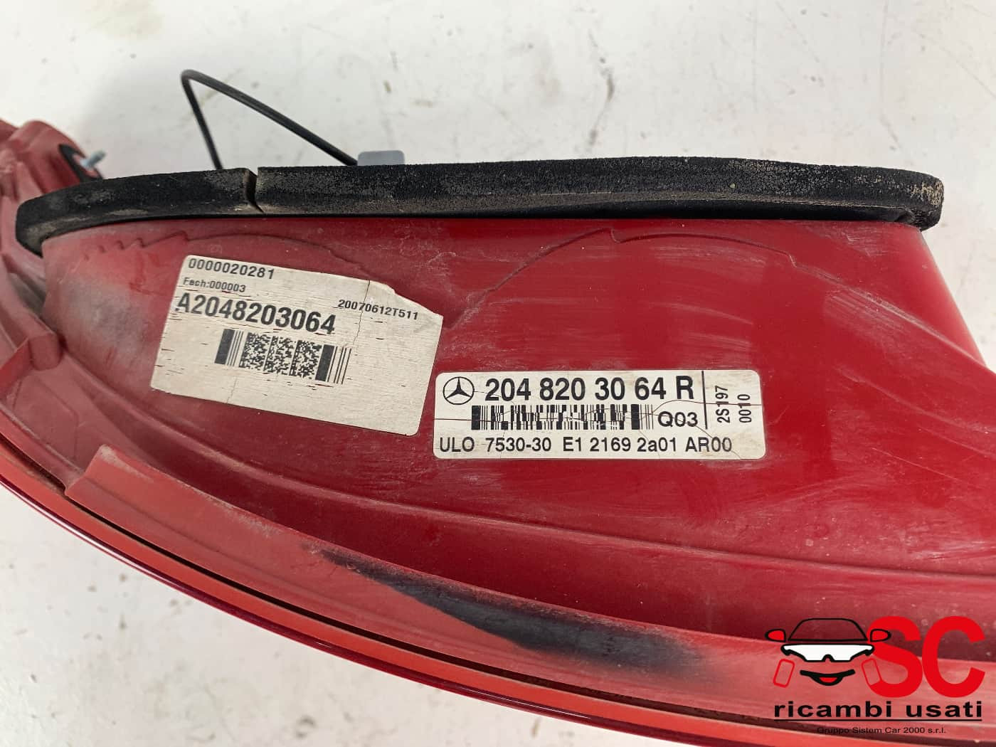 STOP FANALE POSTERIORE DESTRO MERCEDES Classe C Berlina W203 2° Serie A2048203064 (04>07)