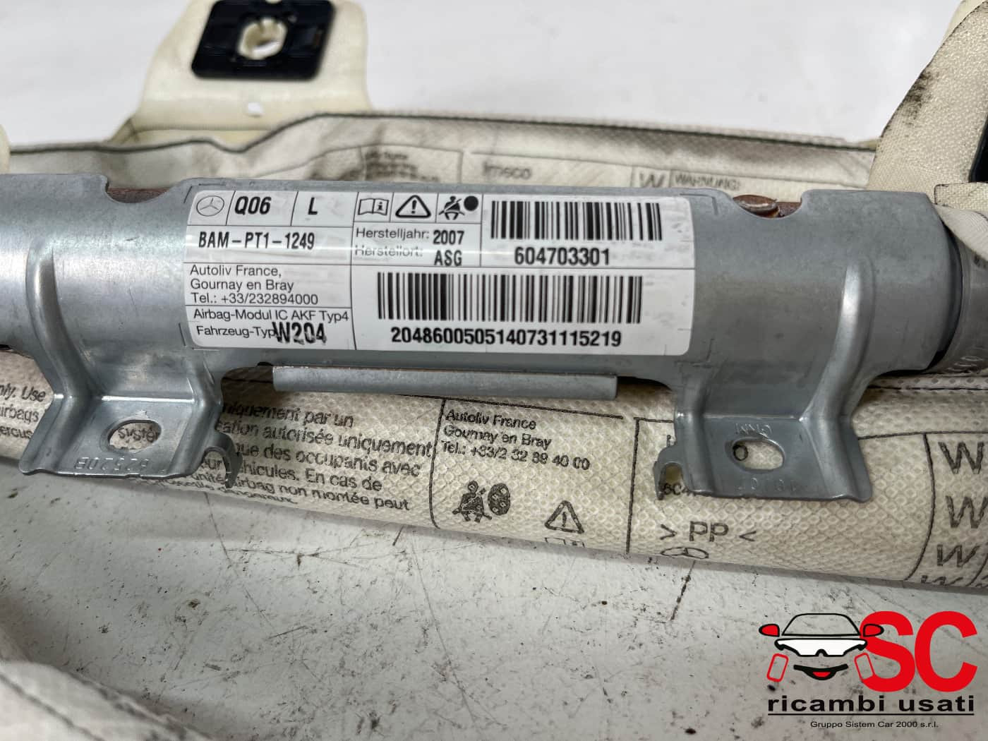 AIRBAG A TENDINA LATO SINISTRO MERCEDES Classe C Berlina W203 2° Serie A20486005051 (04>07)