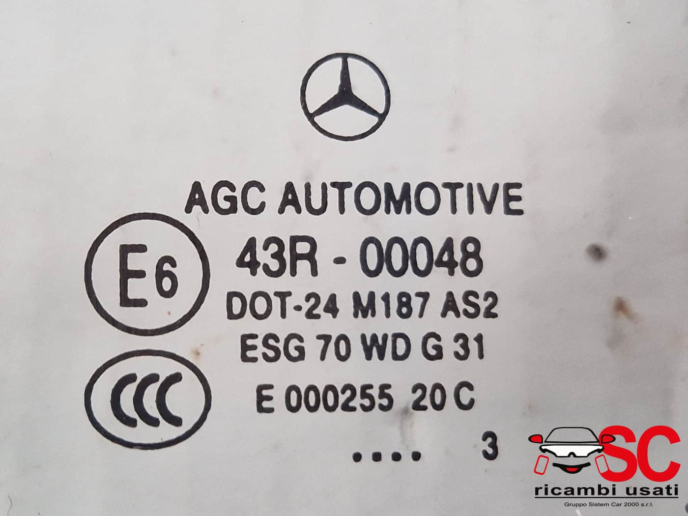 VETRO FISSO POSTERIORE SX MERCEDES Classe A Serie (W176) A1767300300 (12>18)
