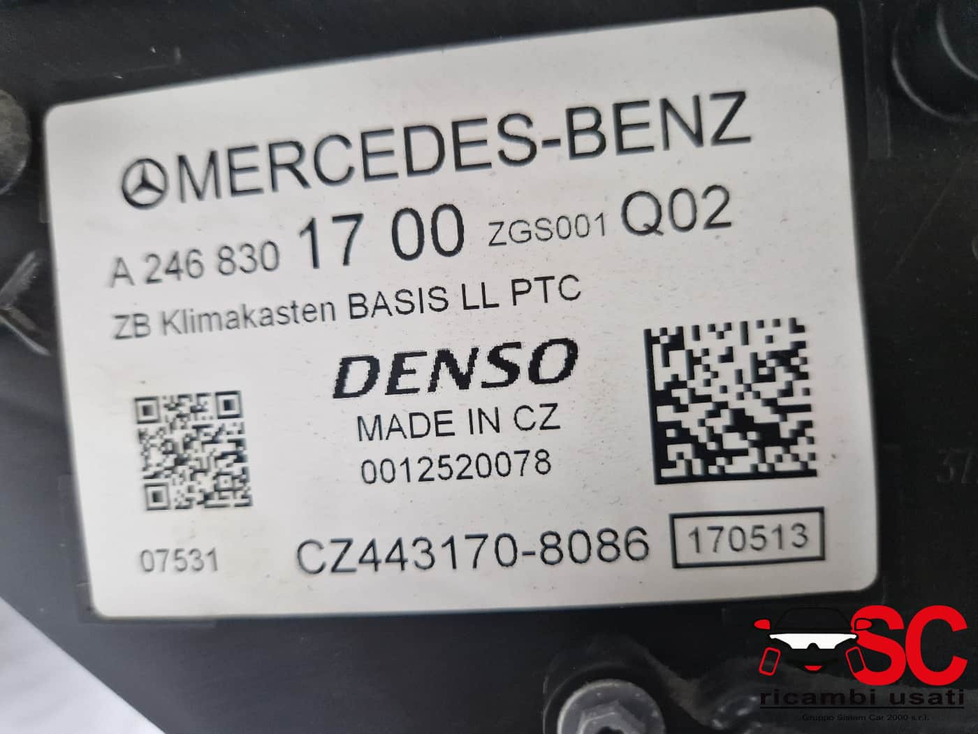 STUFA MERCEDES Classe A Serie (W176) A2468301700 (12>18)