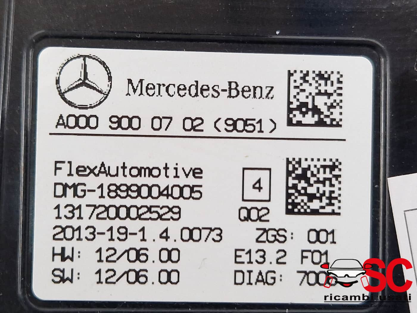 PLAFONIERA MERCEDES Classe A Serie (W176) A0009000702 (12>18)
