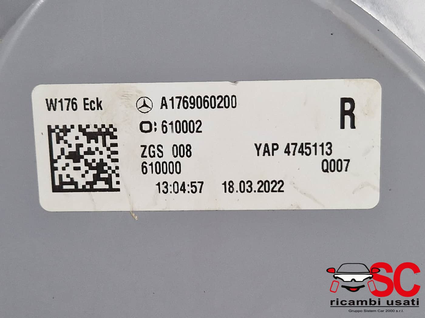 STOP FANALE POSTERIORE DESTRO MERCEDES Classe A Serie (W176) A1769060200 (12>18)