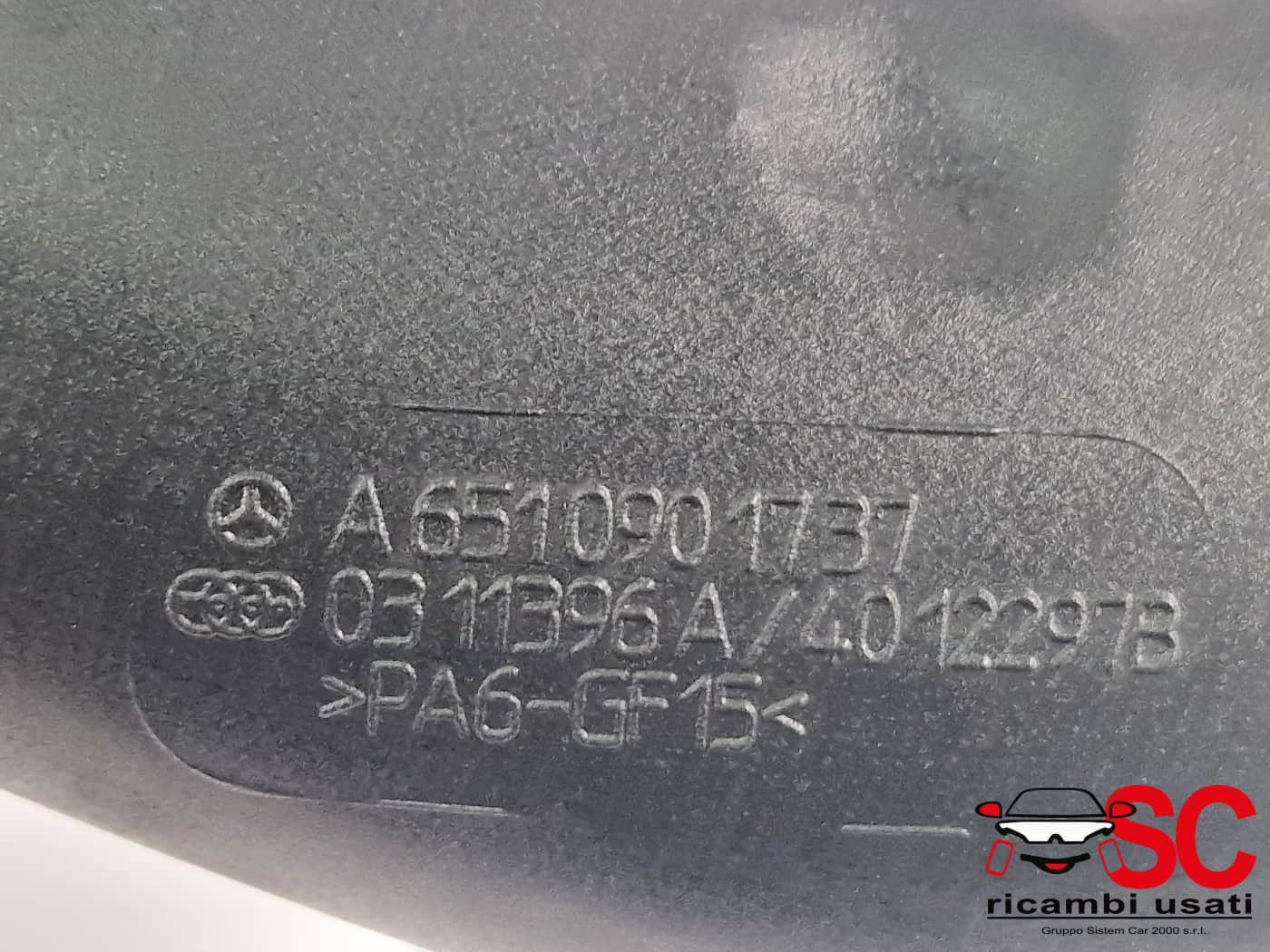A6510901737 TUBO INTERCOOLER MERCEDES Classe A Serie (W176) diesel