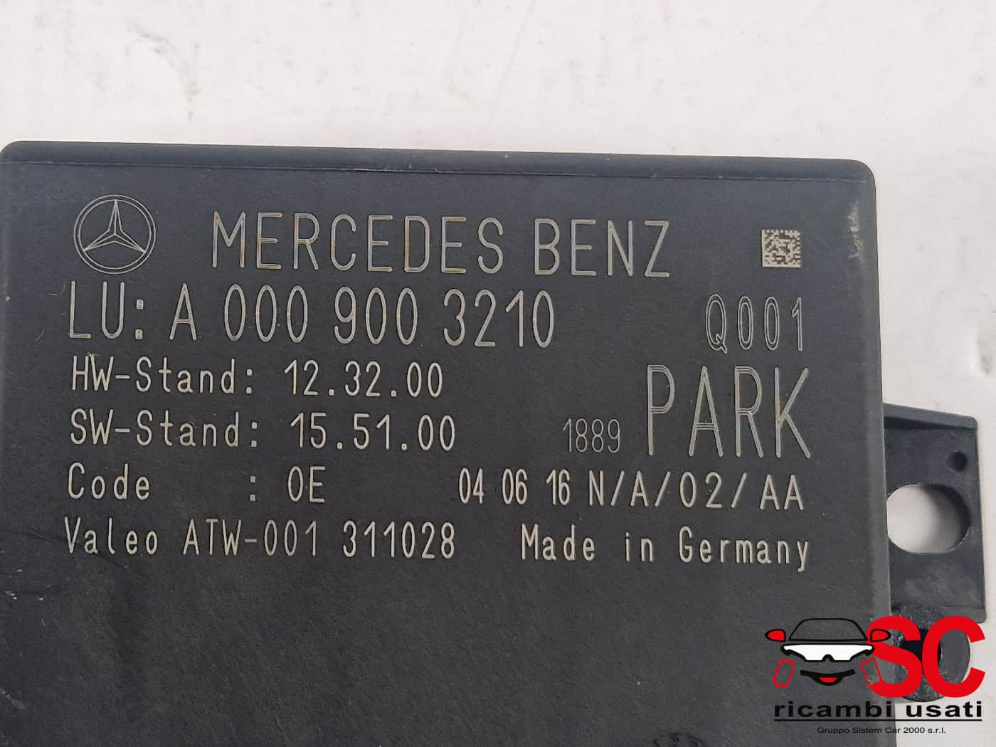 CENTRALINA SENSORI DI PARCHEGGIO MERCEDES Classe A Serie (W176) A0009003210 (12>18)