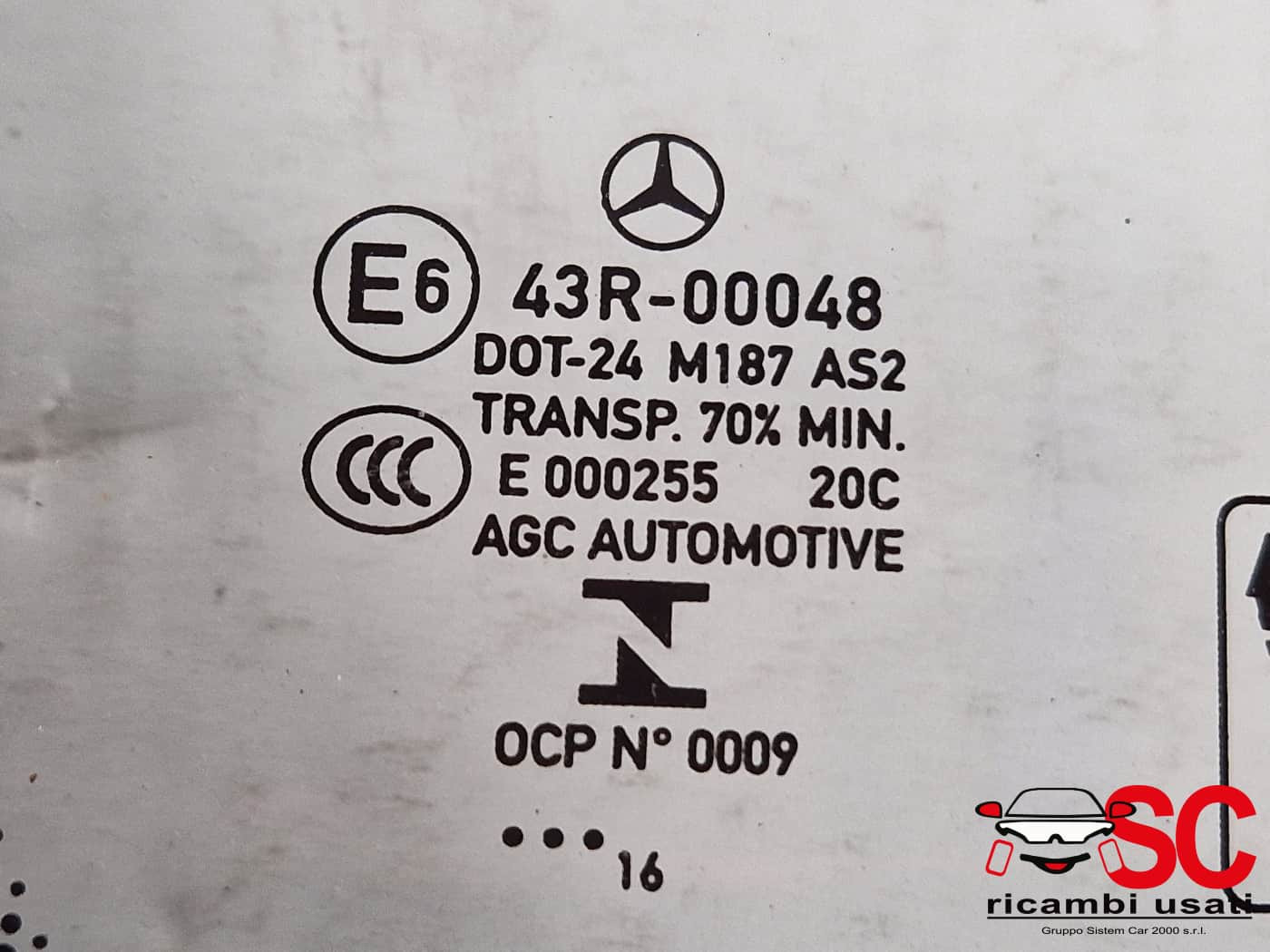VETRO FISSO POSTERIORE DX MERCEDES Classe A Serie (W176) A1767300400 (12>18)