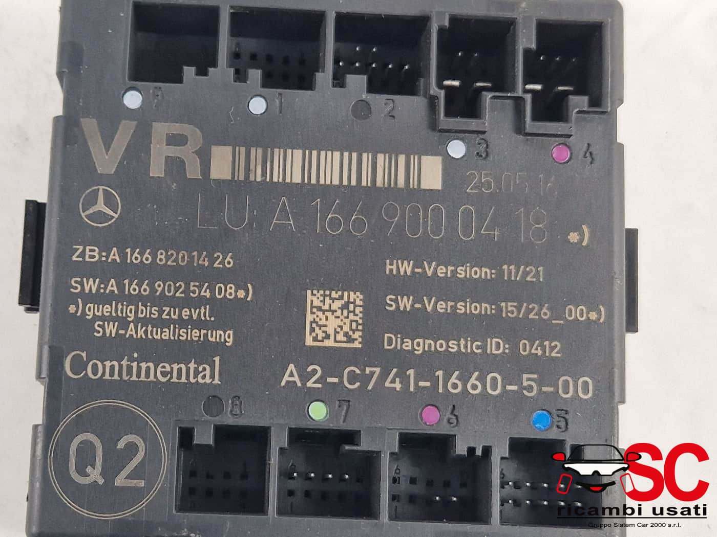 CENTRALINA PORTA DX PASSEGGERO MERCEDES Classe A Serie (W176) A1669000418 (12>18)