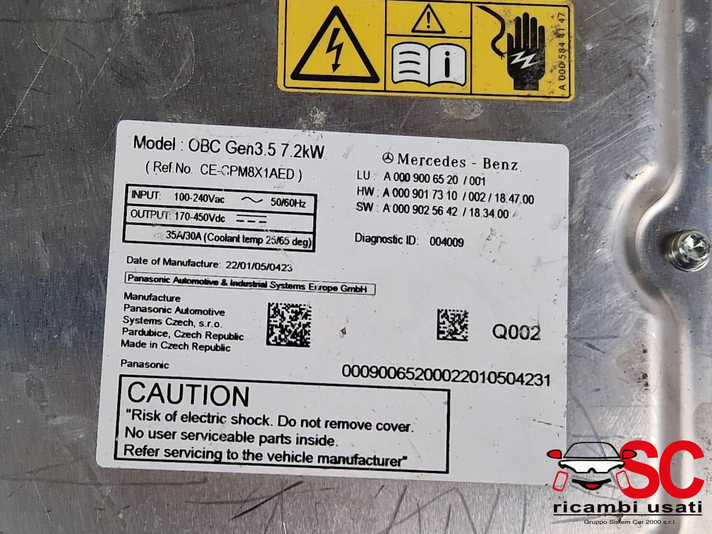 A0009006520 MODULO INVERTER MERCEDES GLE W167 diesel