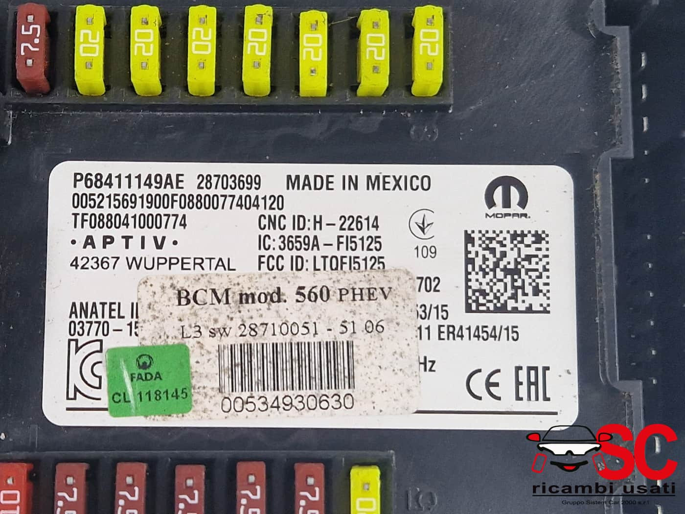 BODY COMPUTER JEEP Compass Serie 53493063 (16>)