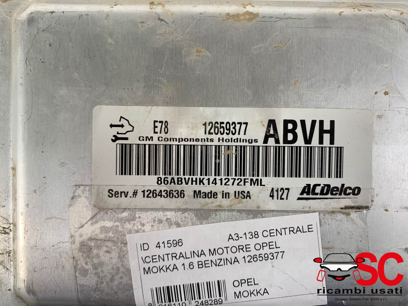 12659377 CENTRALINA MOTORE OPEL Mokka X benzina
