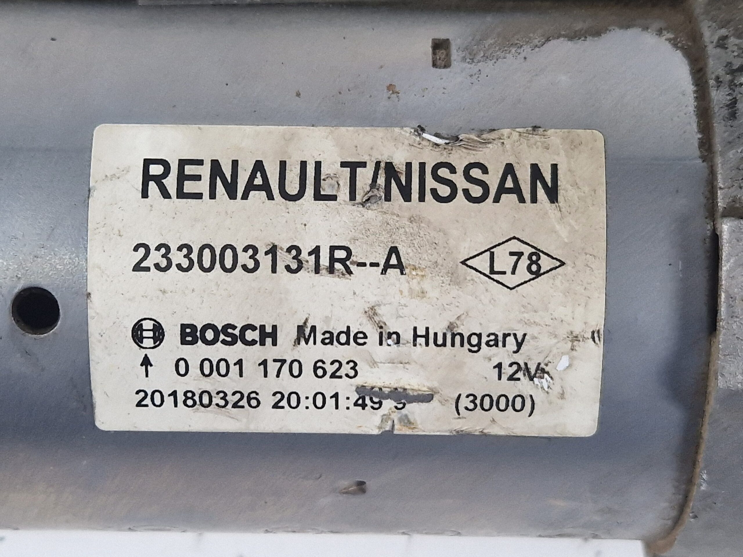 233003131r MOTORINO D' AVVIAMENTO RENAULT Trafic Combi 2° Serie Diesel 1.6 R9M503