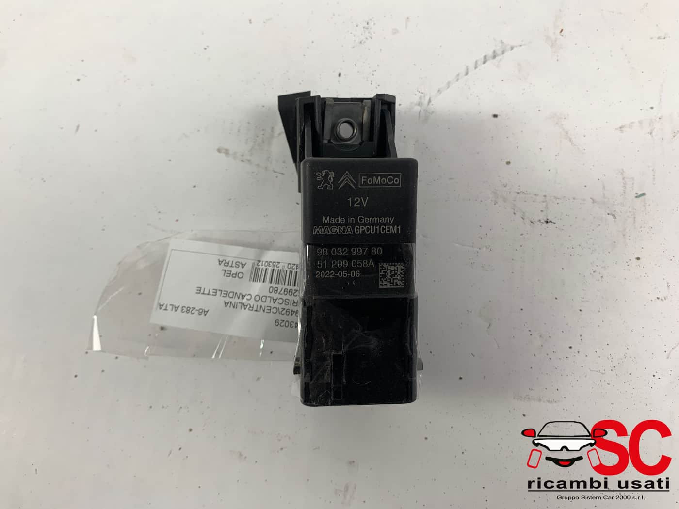 9803299780 CENTRALINA PRERISCALDAMENTO CANDELETTE OPEL Astra L Serie diesel