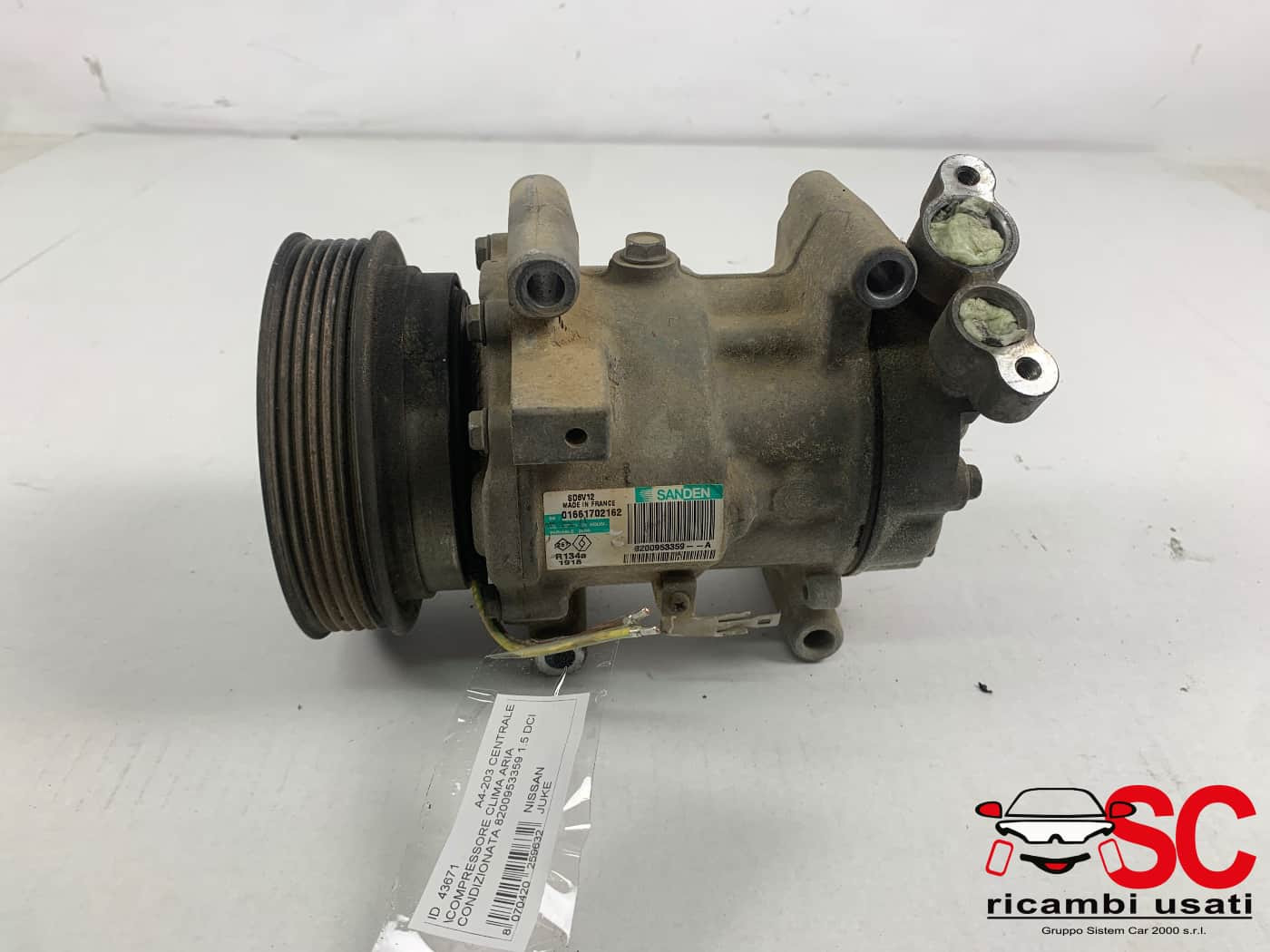 8200953359 COMPRESSORE ARIA CONDIZIONATA NISSAN Juke Serie F15 diesel