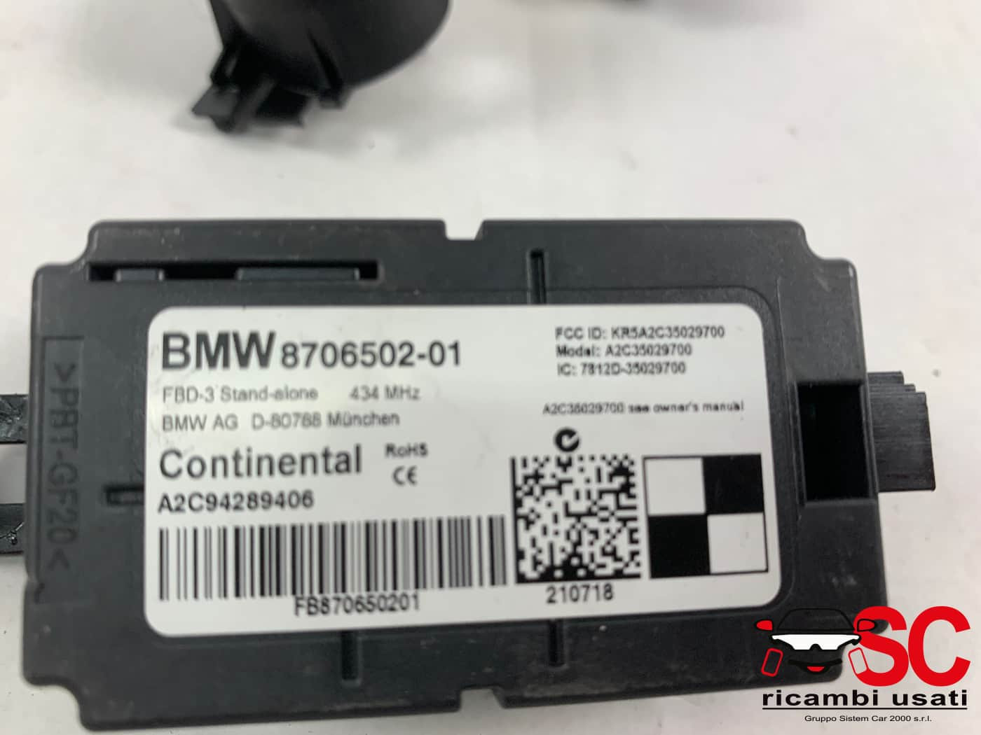 9289135 BLOCCHETTO ACCENSIONE CON CHIAVE PIU BMW X2 F39 Diesel
