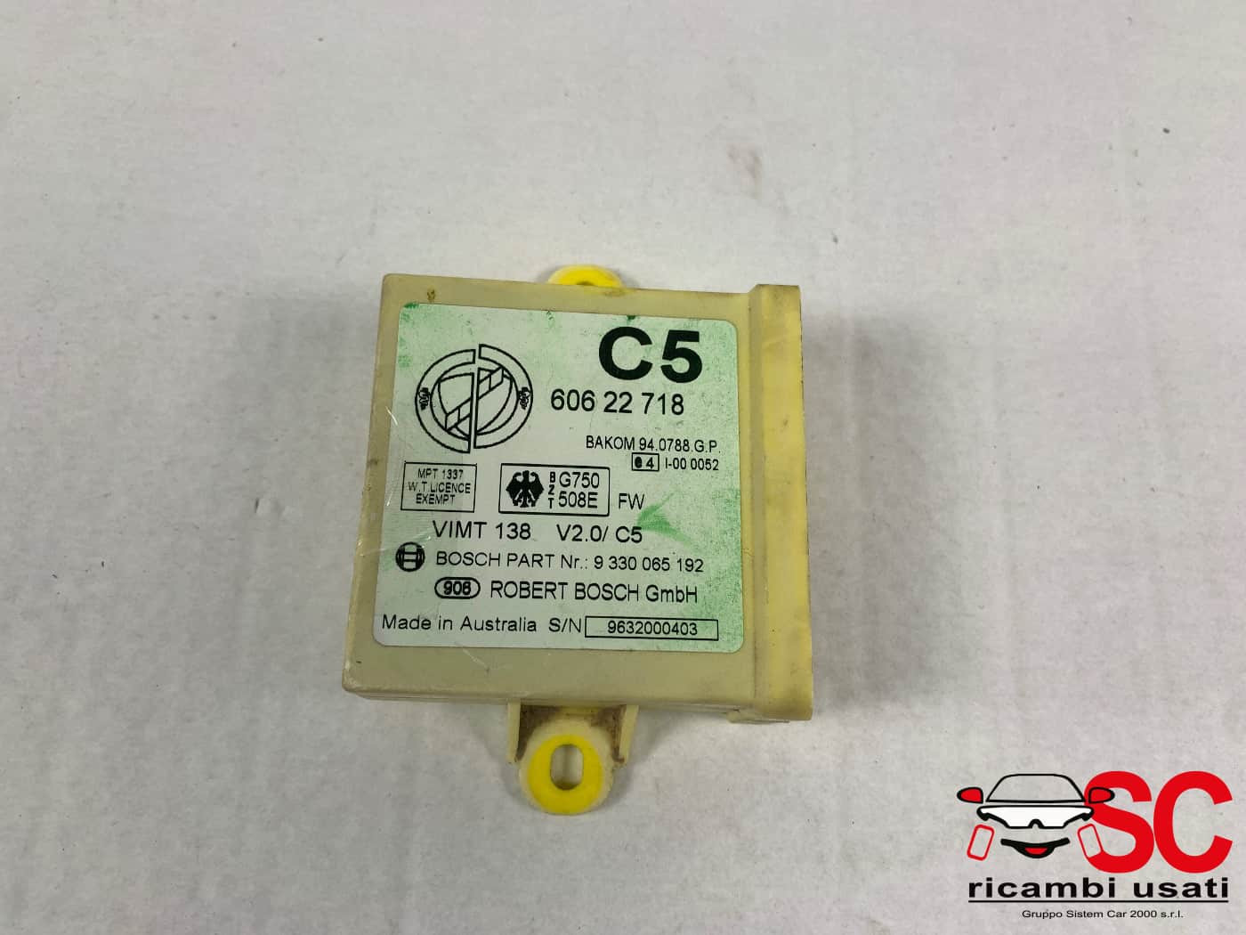 60622718 CENTRALINA IMMOBILIZER FIAT Coupé 2° Serie benzina