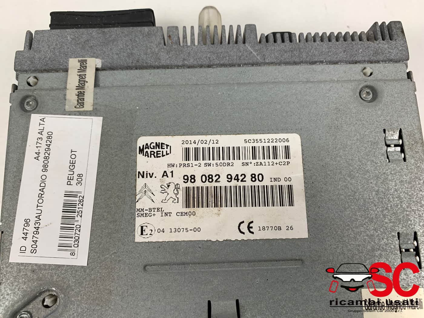 AUTORADIO PEUGEOT 308 2° Serie 9808294280 (13>)