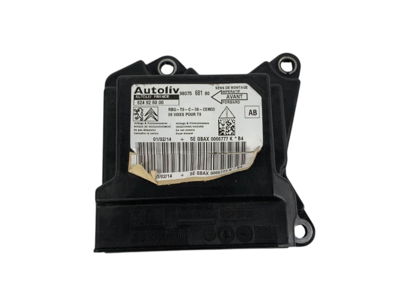 CENTRALINA AIRBAG PEUGEOT 308 2° Serie 9807568180 (13>)
