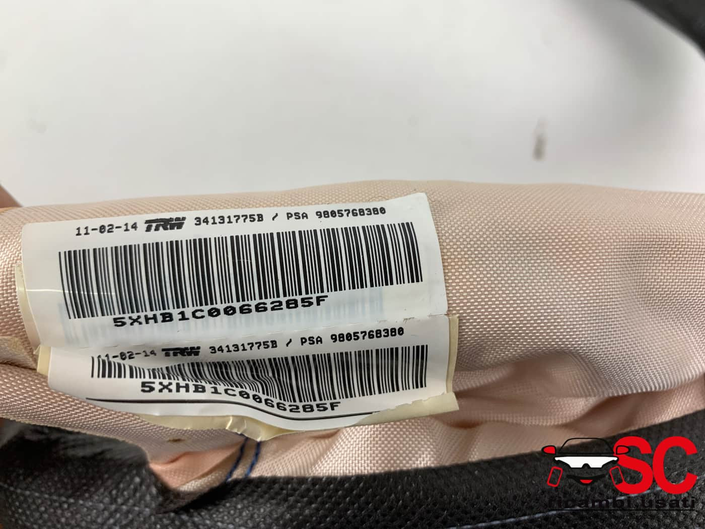 AIRBAG A TENDINA LATERALE PASSEGGERO PEUGEOT 308 2° Serie 9805768380 (13>)