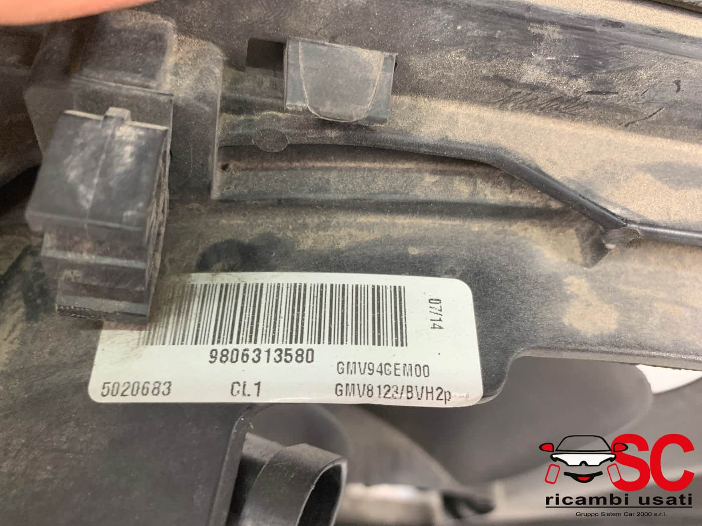 9806313580 ELETTROVENTOLA PEUGEOT 308 2° Serie diesel