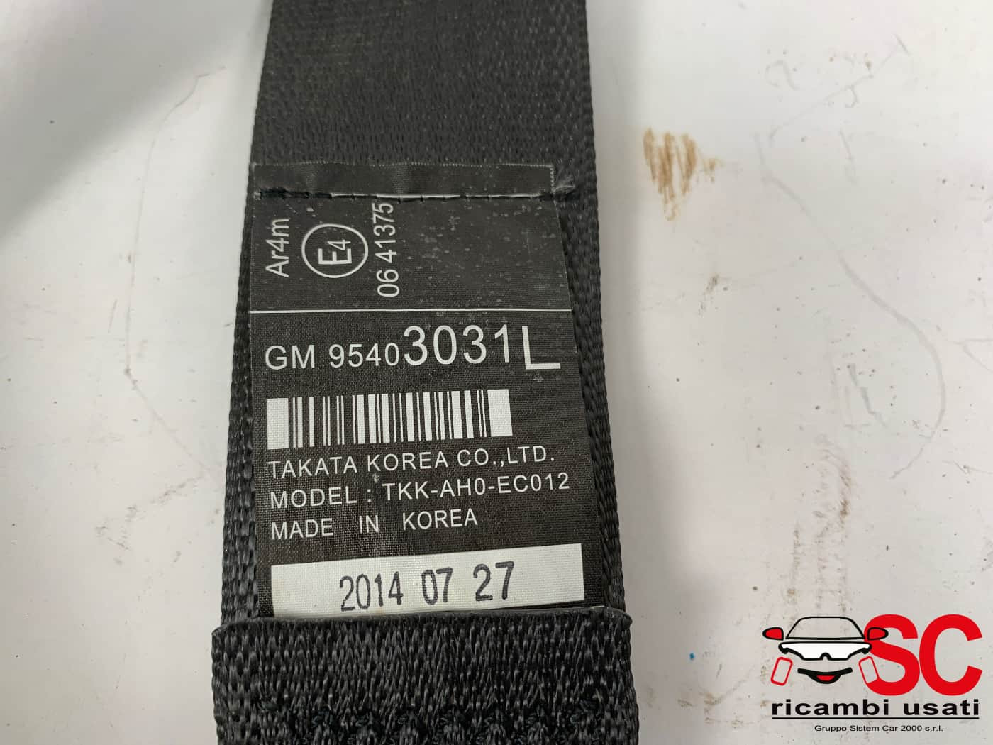 CINTURA DI SICUREZZA POSTERIORE SX OPEL Mokka 1° Serie 95403031 (12>)