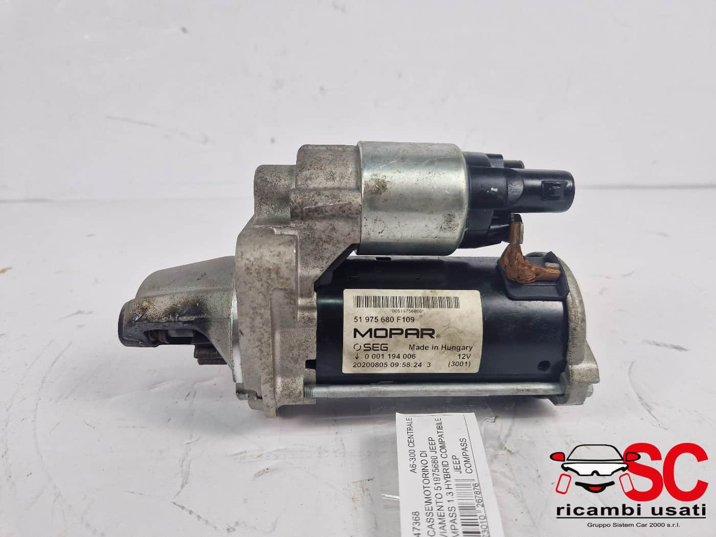 51975680 MOTORINO AVVIAMENTO JEEP Compass Serie Diesel
