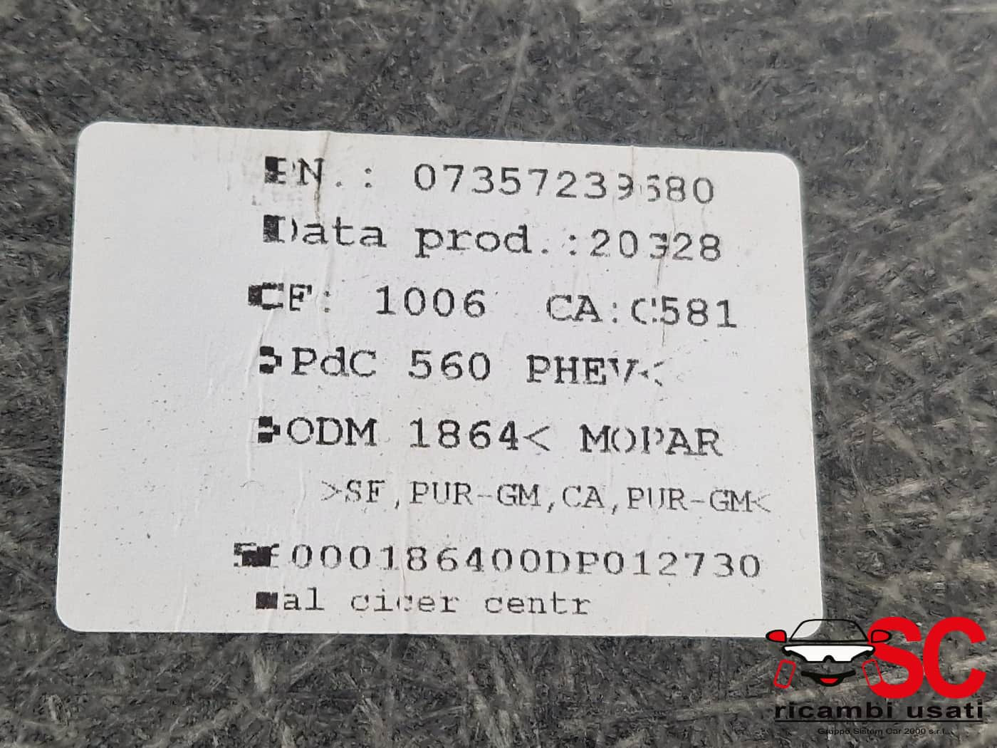 PANNELLO INTERNO BAGAGLIAIO JEEP Compass Serie 735723968 (16>)
