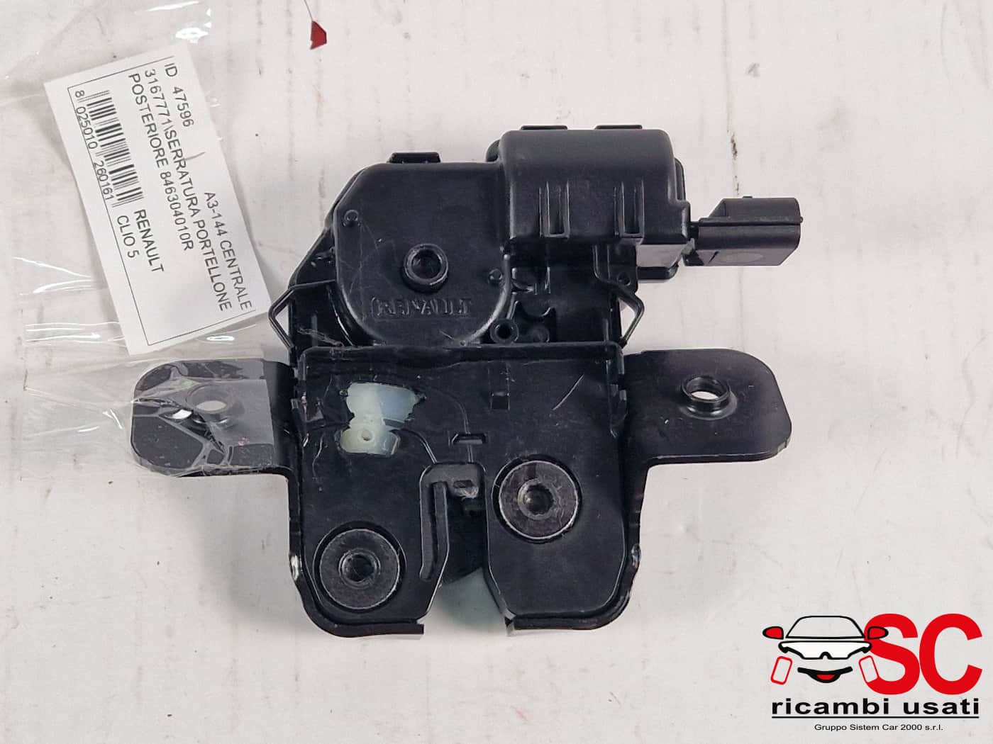 SERRATURA PORTELLONE POSTERIORE RENAULT CLIO Serie V 846304010R (19>)