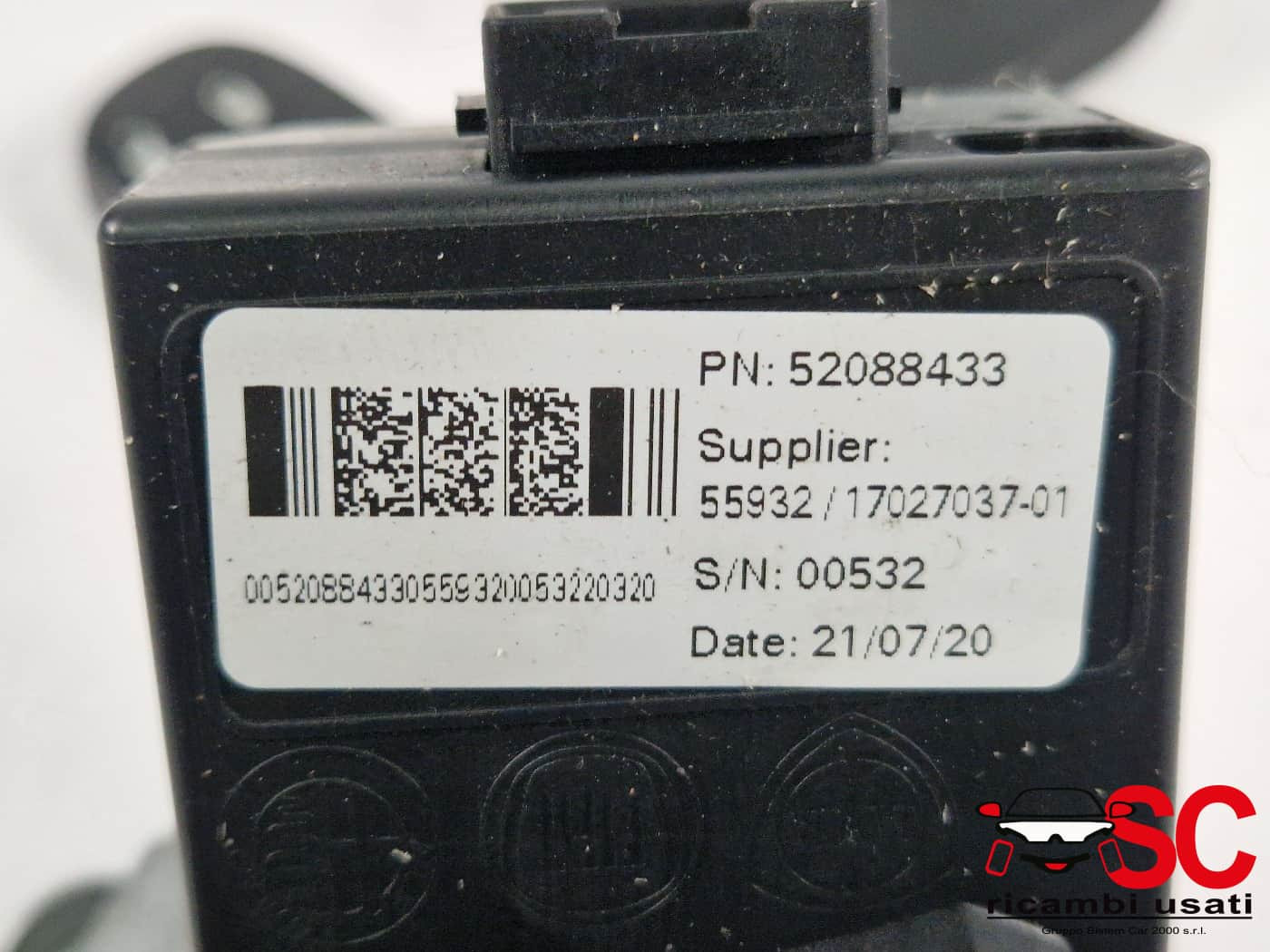52088433 BLOCCHETTO ACCENSIONE CON CHIAVE PIU JEEP Compass Serie diesel