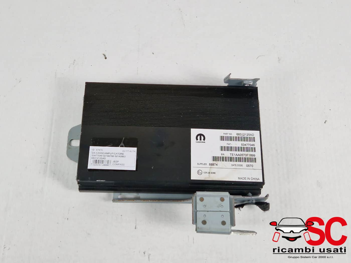 AMPLIFICATORE AUTORADIO JEEP Compass Serie 50166786 (16>)