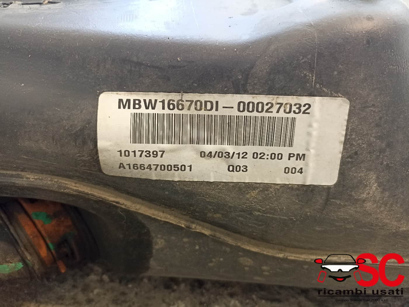 A1664710501 SERBATOIO CARBURANTE MERCEDES ML W166 4° Serie Diesel