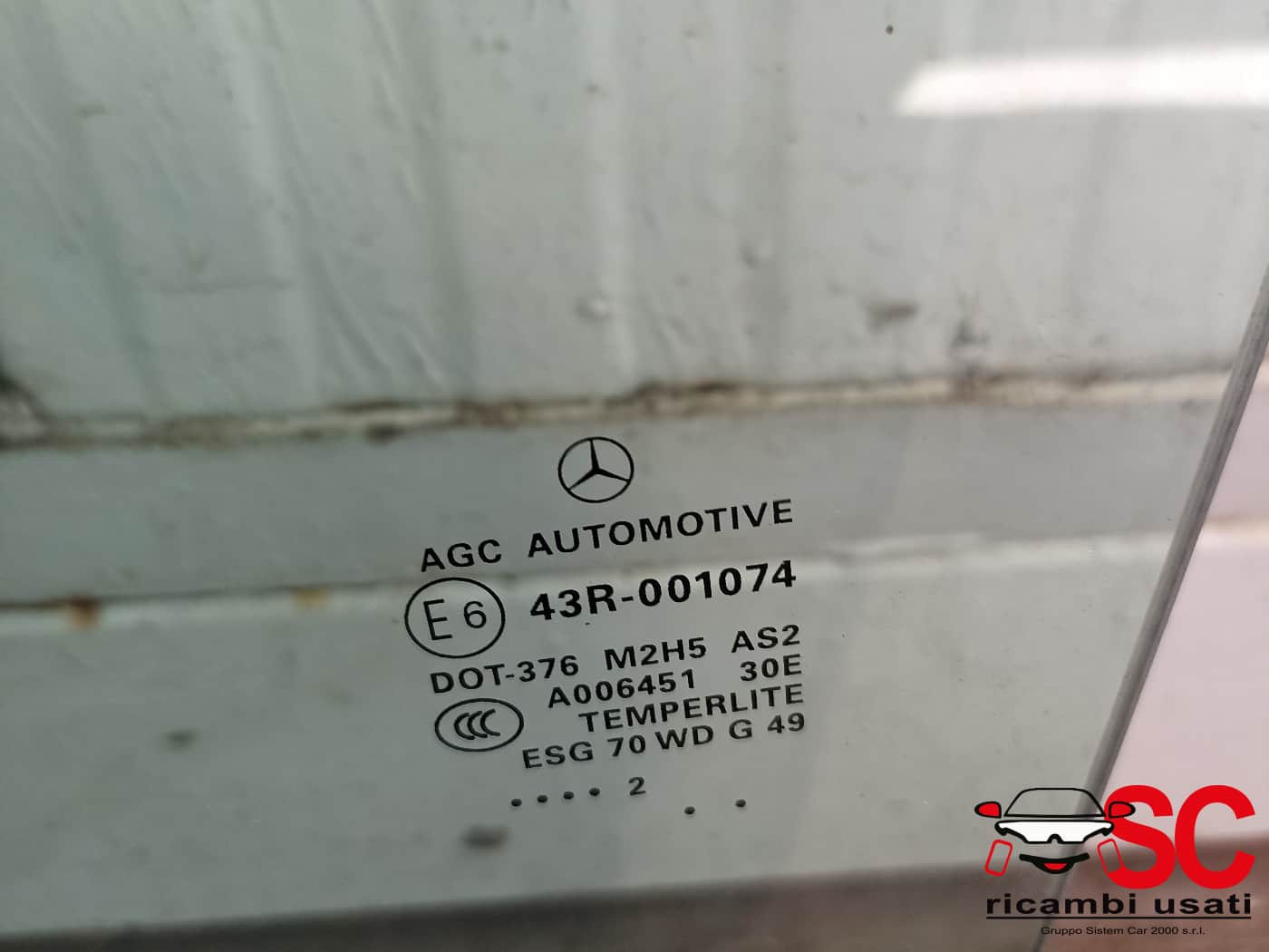 VETRO SCENDENTE ANTERIORE SINISTRO MERCEDES ML W166 4° Serie (11>)