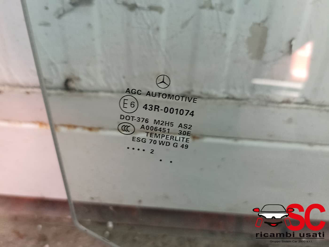 VETRO SCENDENTE ANTERIORE DESTRO MERCEDES ML W166 4° Serie (11>)