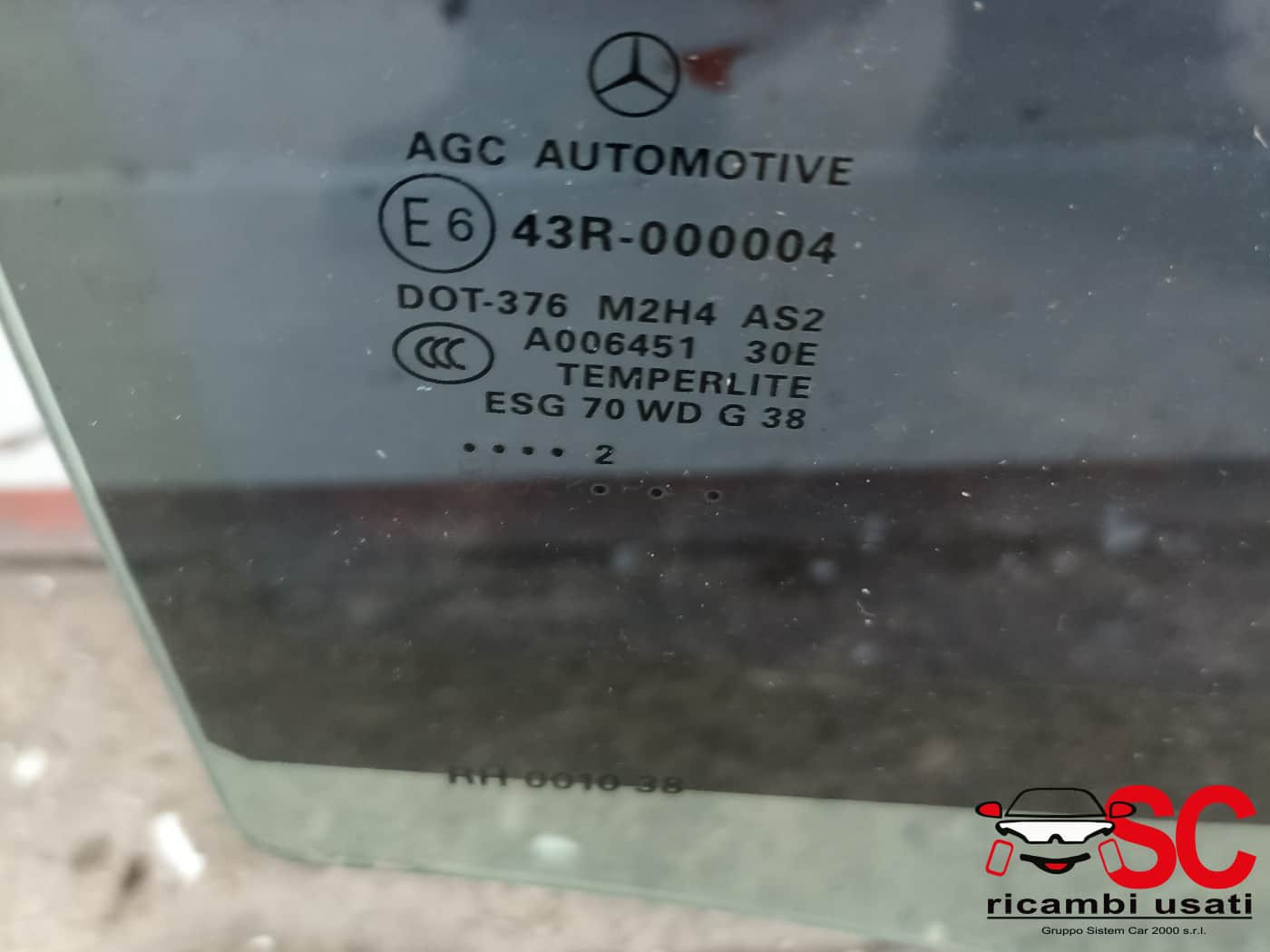 VETRO SCENDENTE POSTERIORE DESTRO MERCEDES ML W166 4° Serie (11>)