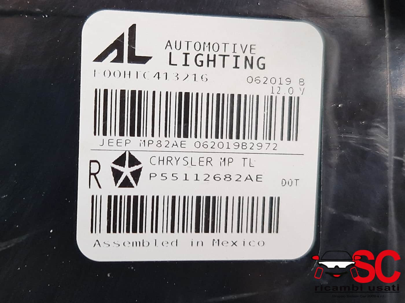 STOP FANALE POSTERIORE DESTRO JEEP Compass Serie K55112682AE (16>)