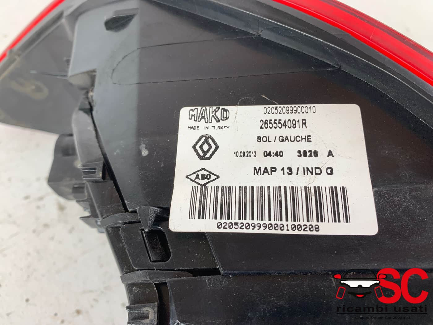 STOP FANALE POSTERIORE SINISTRO RENAULT Clio Serie IV 265554091R (12>19)