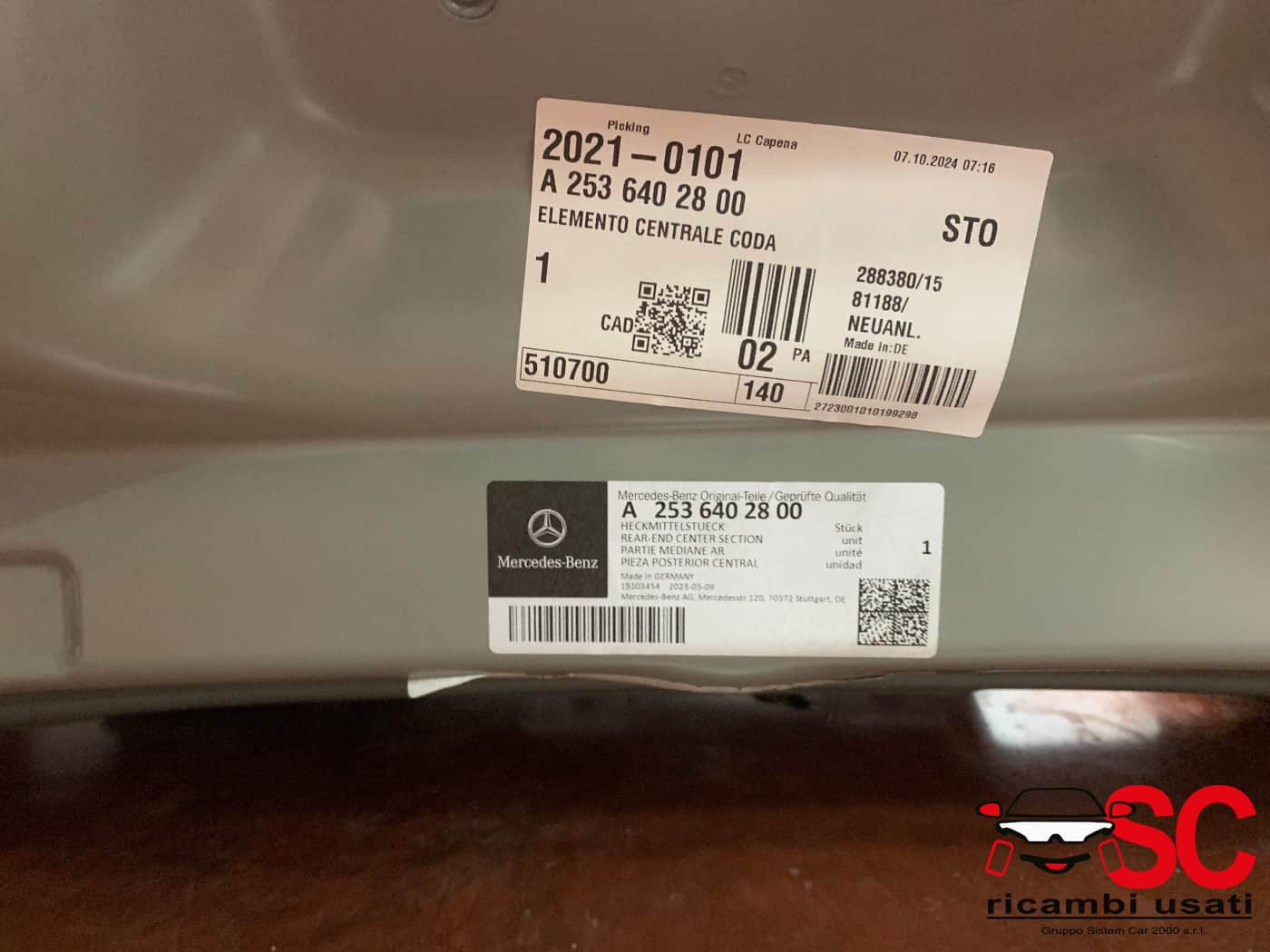 A2536402800 SCOCCA POSTERIORE MERCEDES GLC X254 Serie Diesel