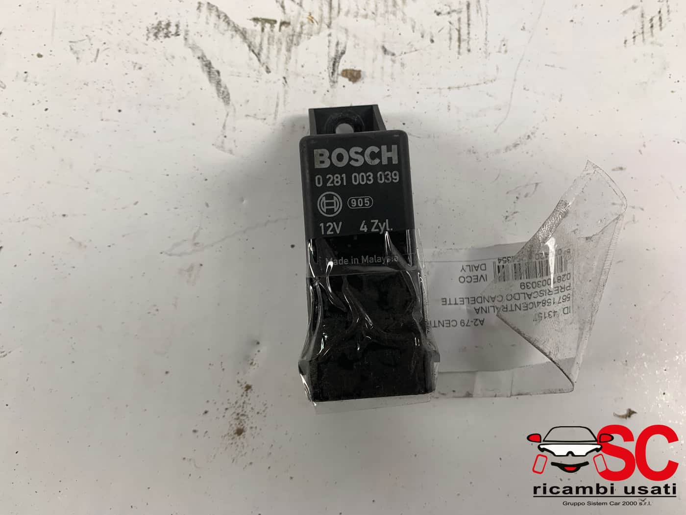 0281003039 CENTRALINA PRERISCALDAMENTO CANDELETTE IVECO Daily 35C12 diesel