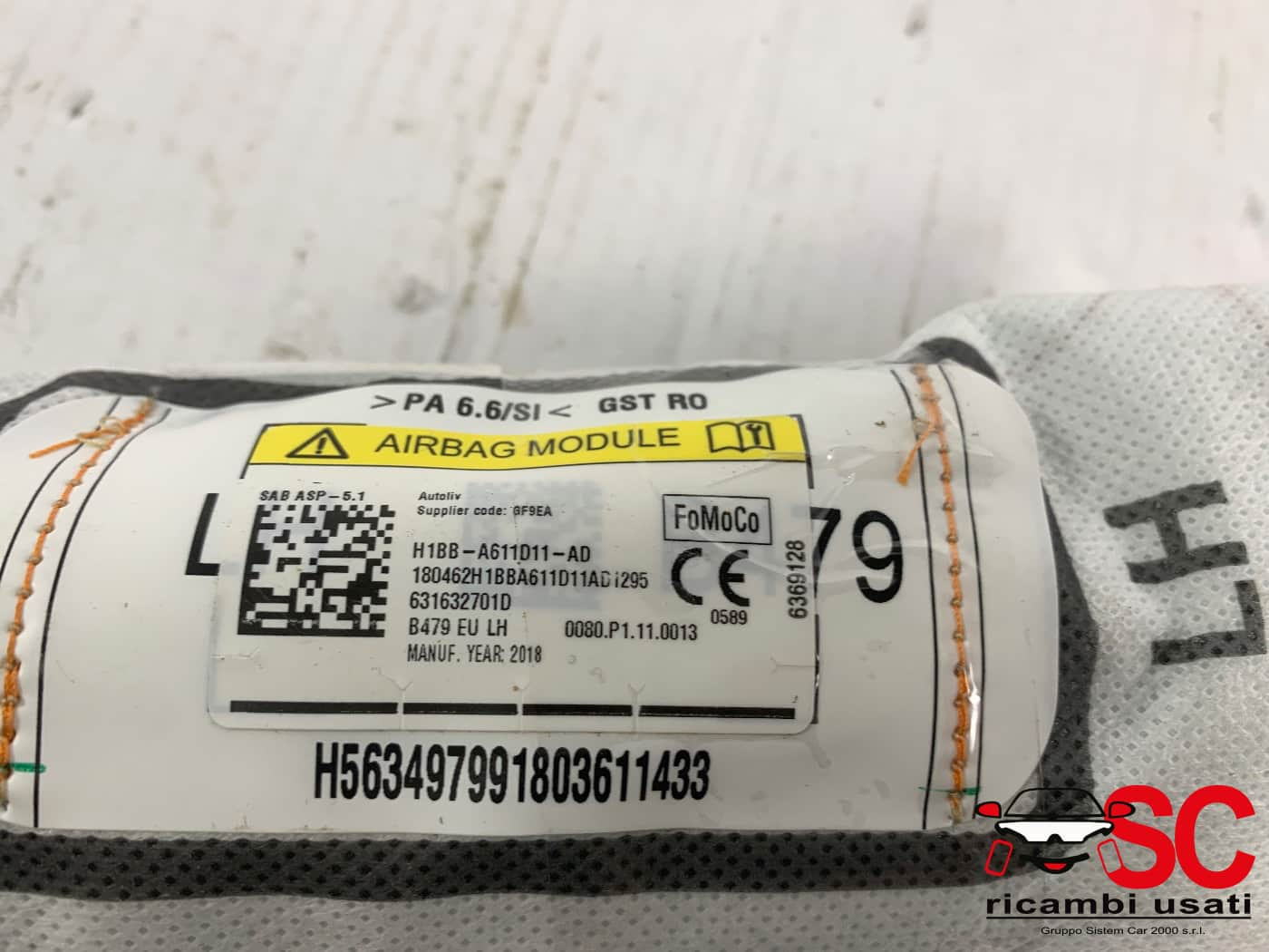 AIRBAG SEDILE SINISTRO FORD Fiesta 7° Serie H1BBA611D11AD (17>>)