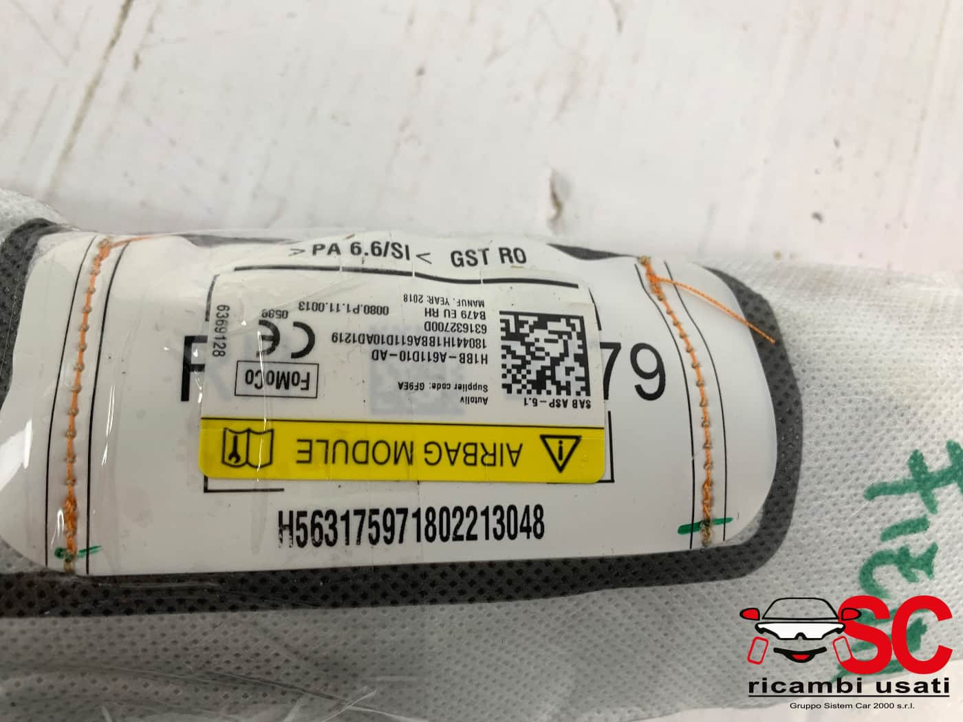 AIRBAG SEDILE DESTRO FORD Fiesta 7° Serie H1BBA611D10AD (17>>)