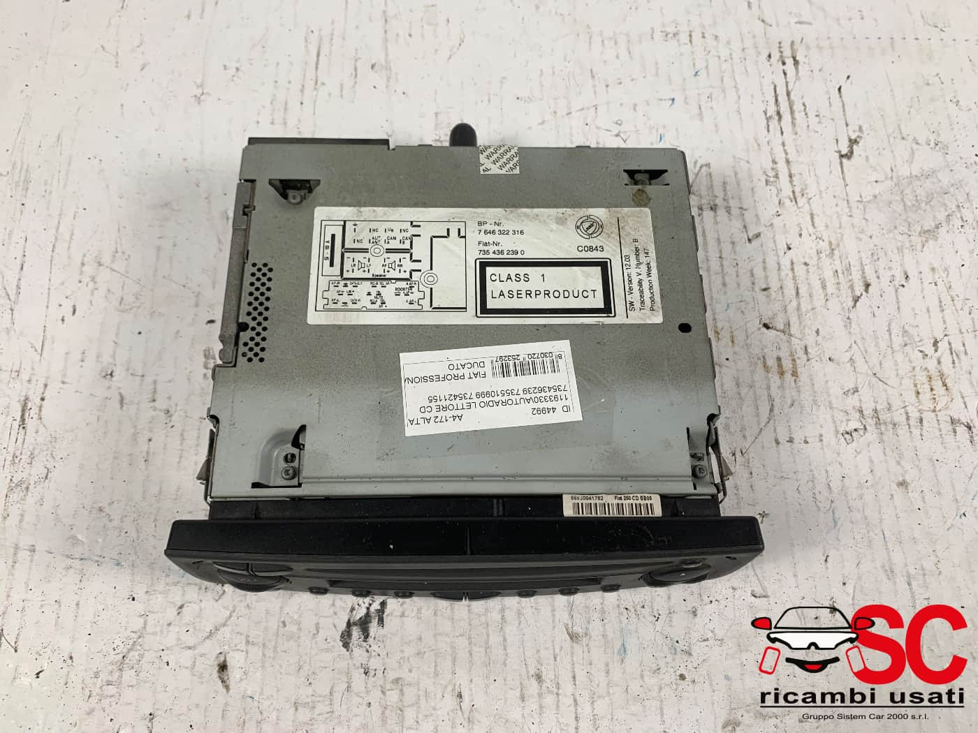AUTORADIO FIAT Ducato 5° Serie 735436239 (06>14)