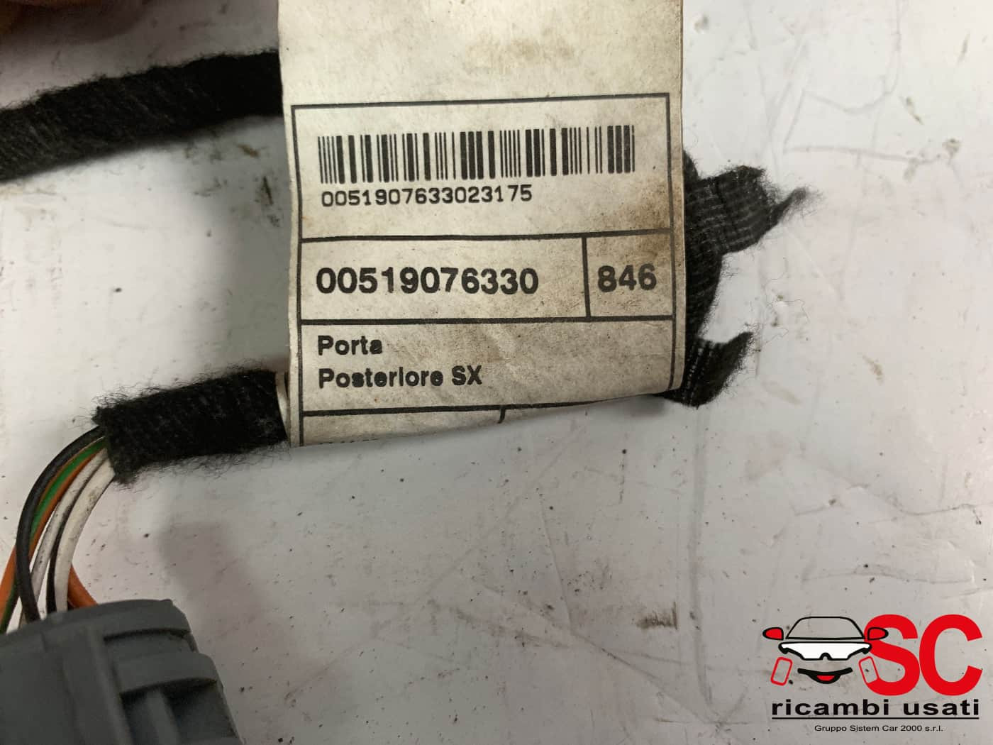 IMPIANTO ELETTRICO (CABLAGGIO) PORTA POSTERIORE SX LANCIA Ypsilon 4° Serie 51907633 (11>23)