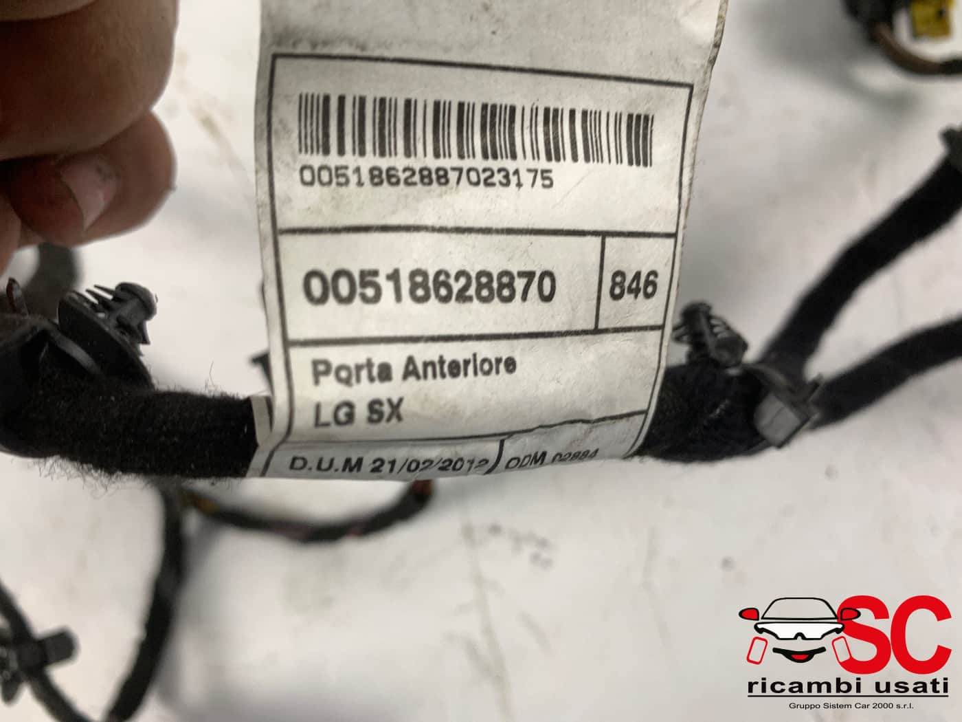 CABLAGGIO PORTA ANTERIORE SINISTRA LANCIA Ypsilon 4° Serie 51862887 (11>23)