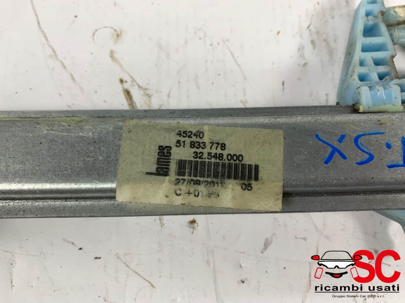 MECCANISMO ALZAVETRO POST. SX LANCIA Ypsilon 4° Serie 51935801 (11>23)