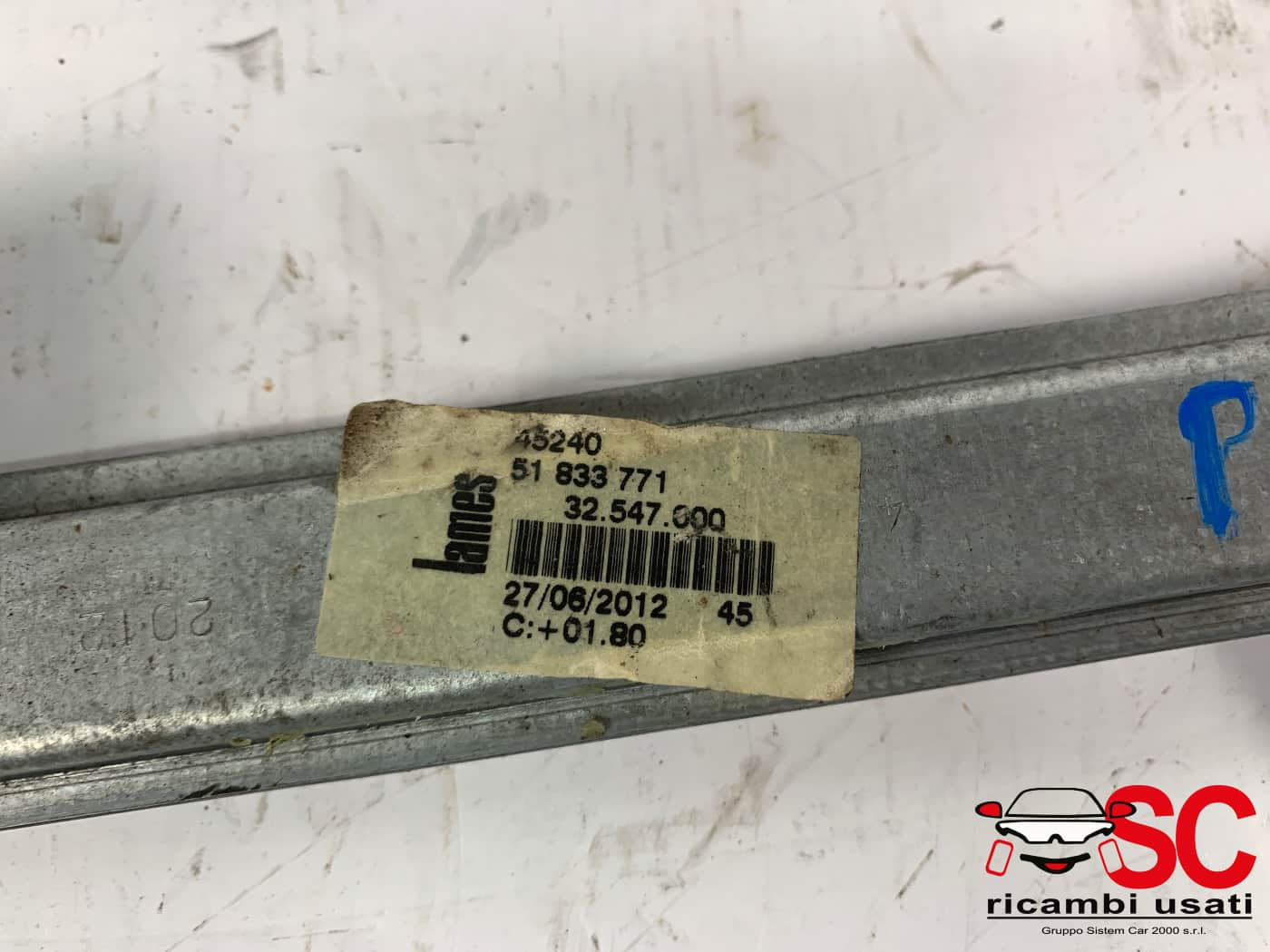 MECCANISMO ALZAVETRO POST. DX LANCIA Ypsilon 4° Serie 51935797 (11>23)