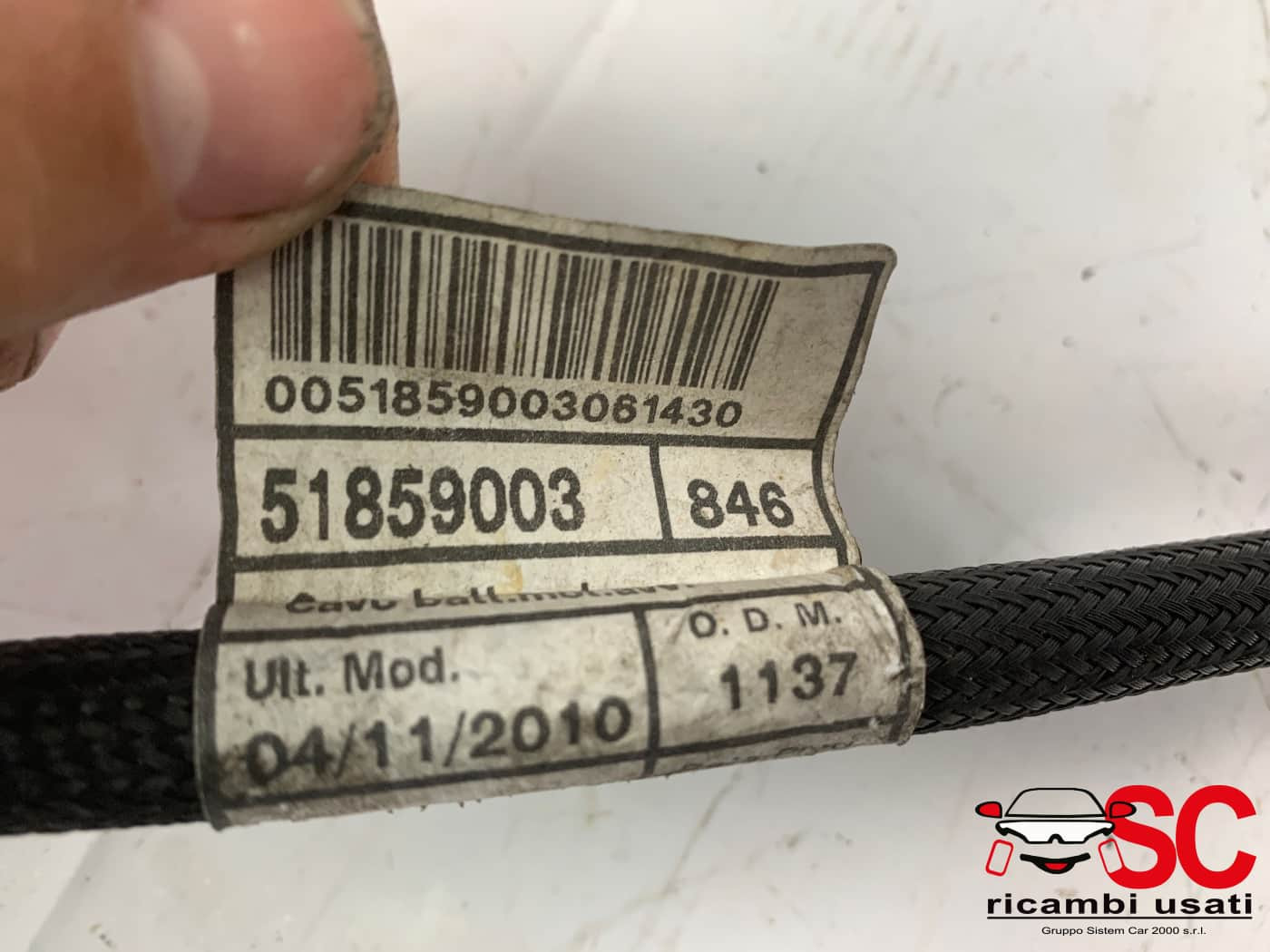 51859003 CAVO BATTERIA LANCIA Ypsilon 4° Serie diesel