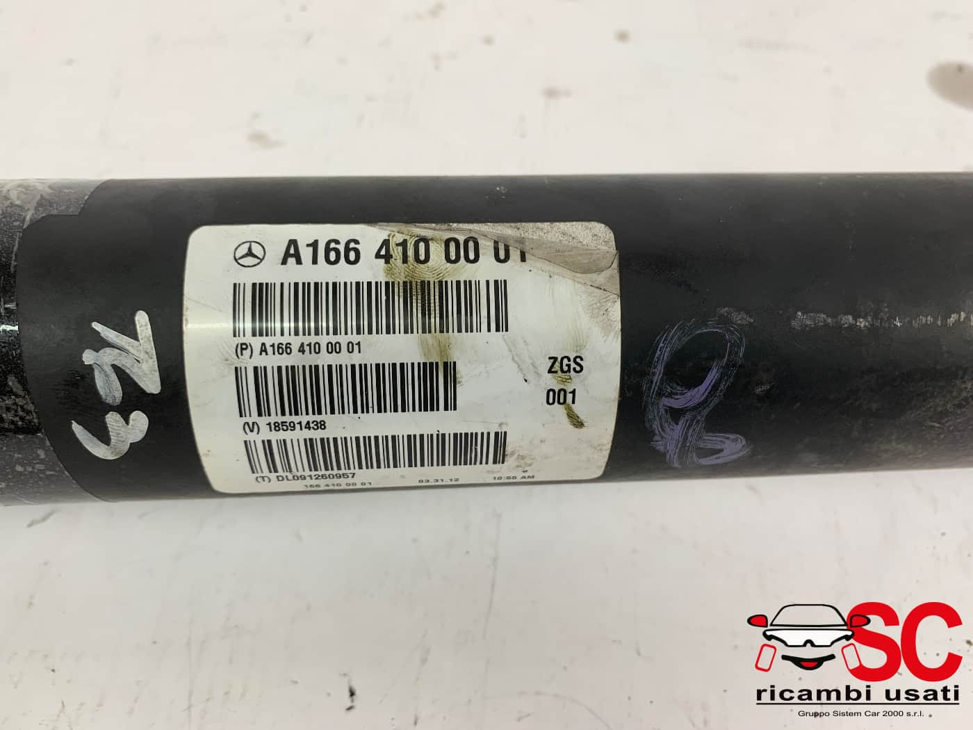 A1664100001 ALBERO DI TRASMISSIONE MERCEDES ML W166 4° Serie diesel
