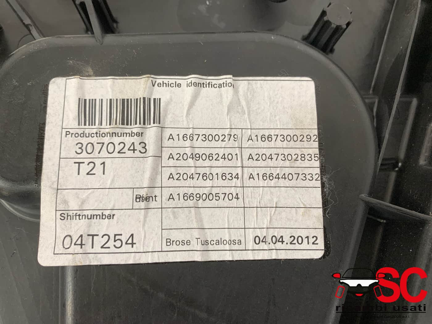 MECCANISMO ALZAVETRO POST. DX MERCEDES ML W166 4° Serie A1667300279 (11>)