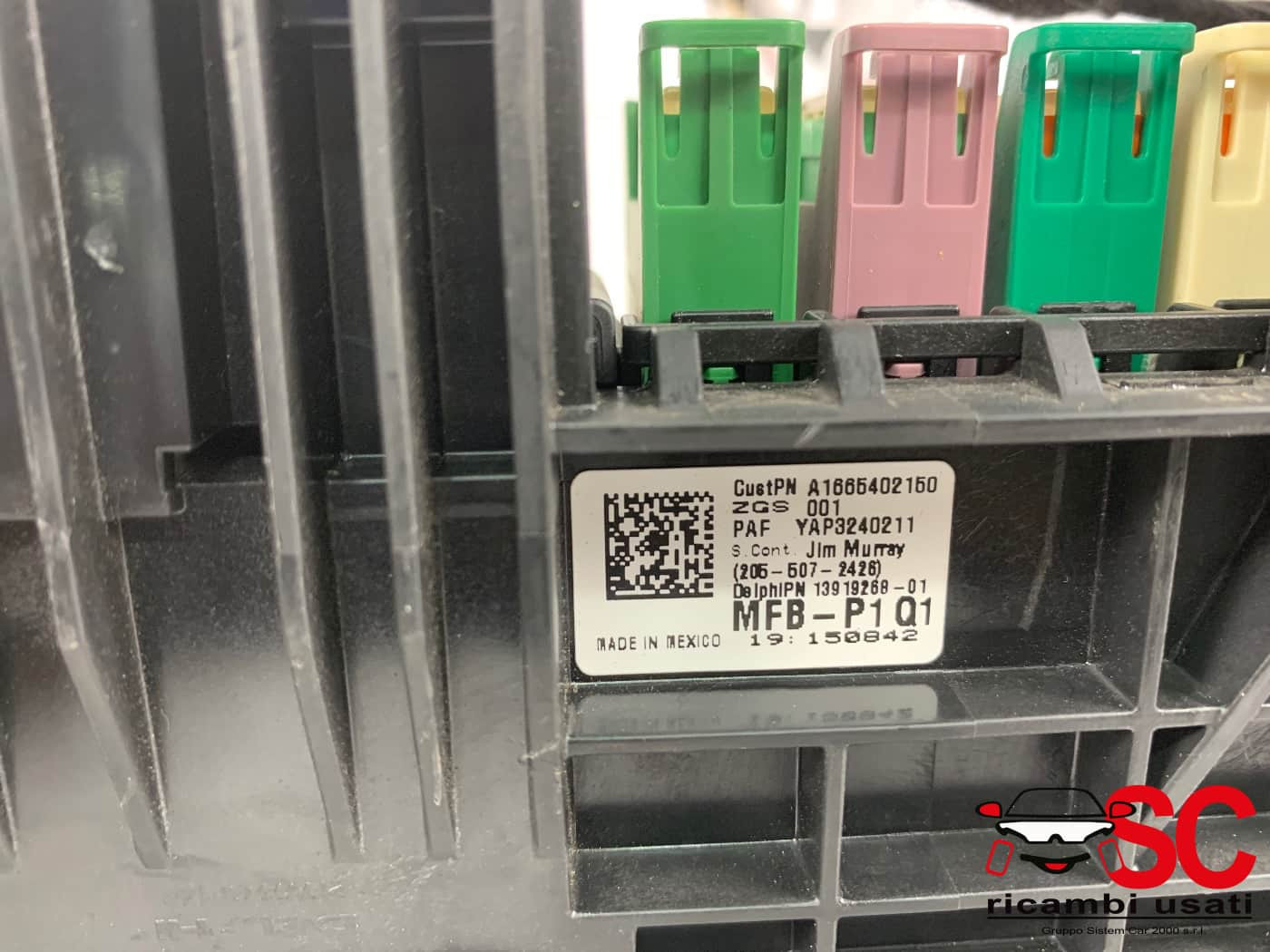 A0009820123 CENTRALINA PORTA FUSIBILI MERCEDES ML W166 4° Serie diesel
