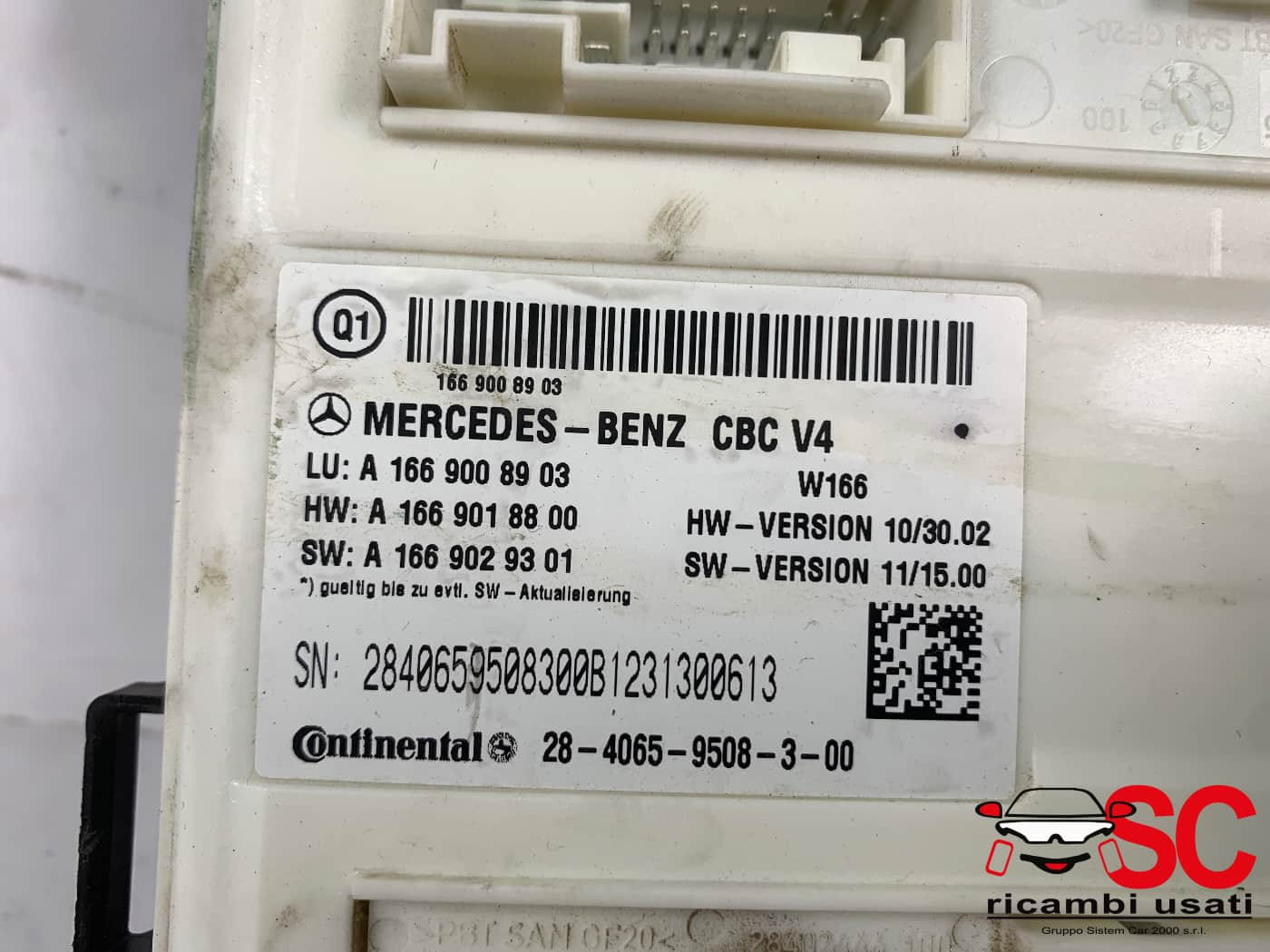 A1669008903 CENTRALINA SAM MERCEDES ML W166 4° Serie diesel